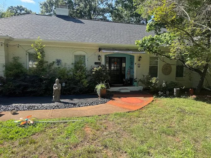Charlotte area residential home with a well-maintained roofline and gutter system